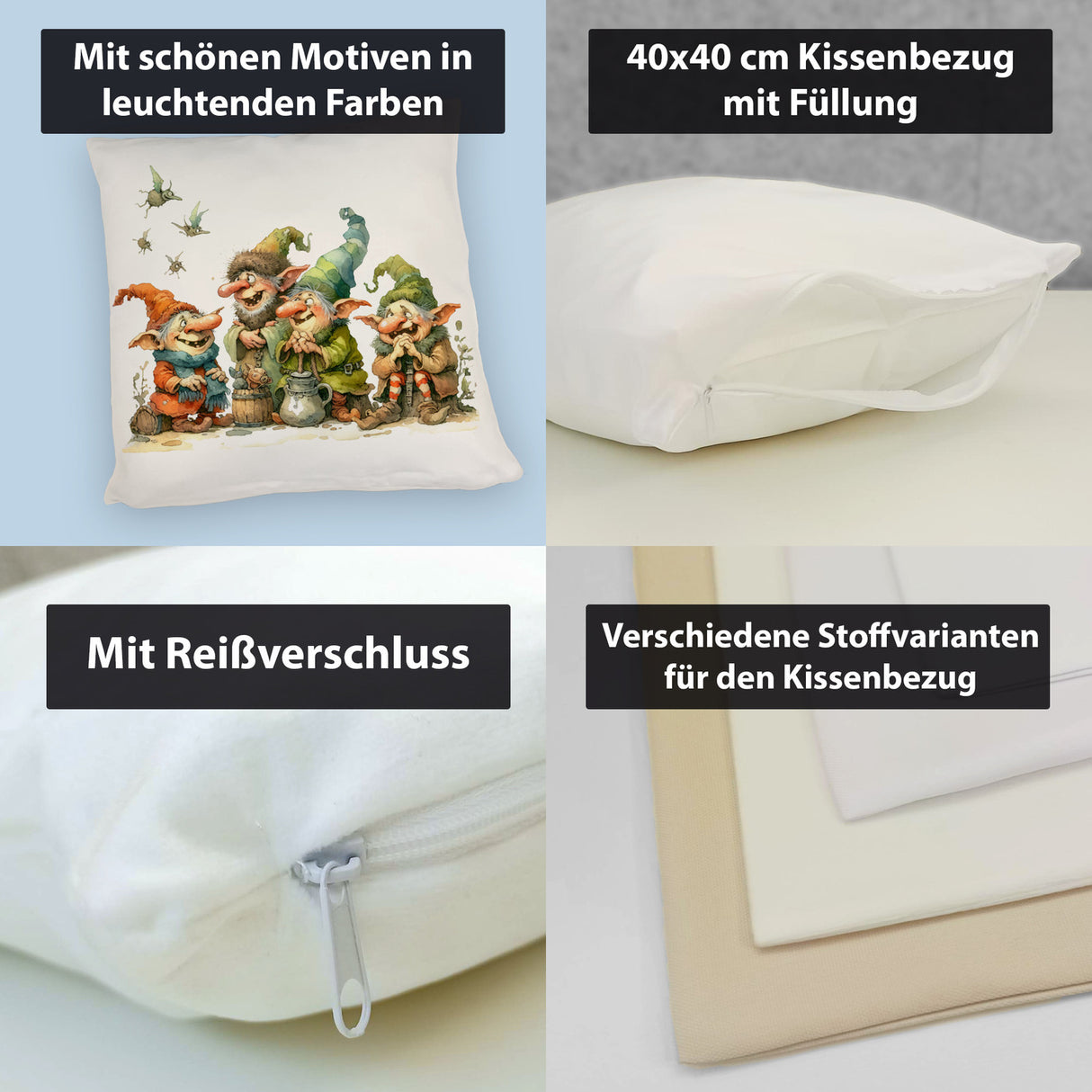 Lustige Kobolde Kissen