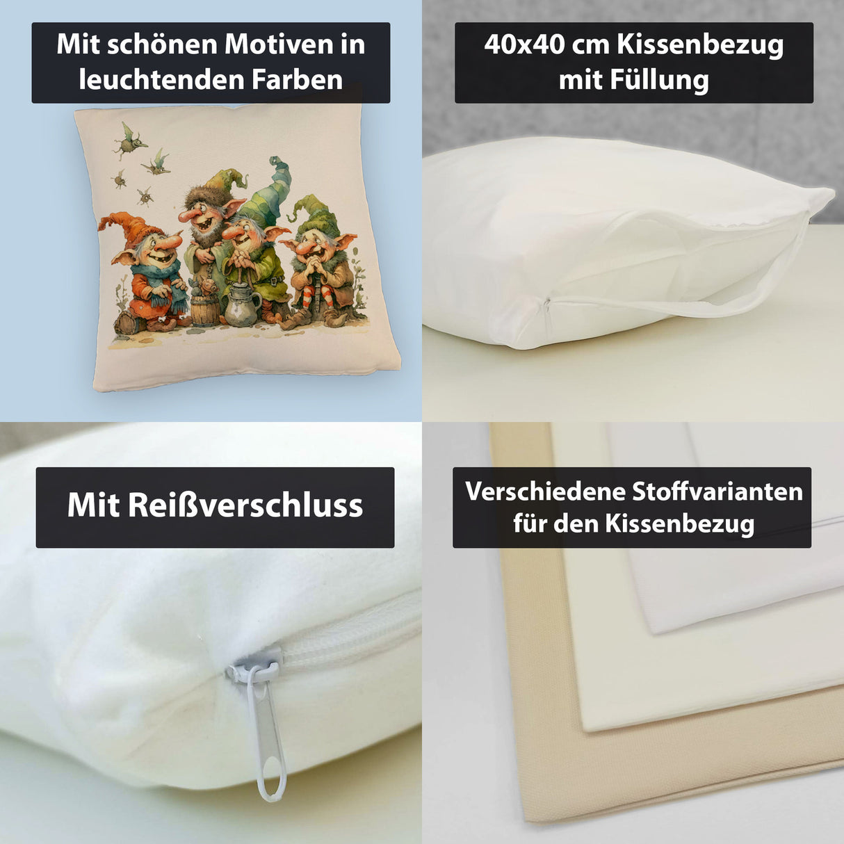 Lustige Kobolde Kissen