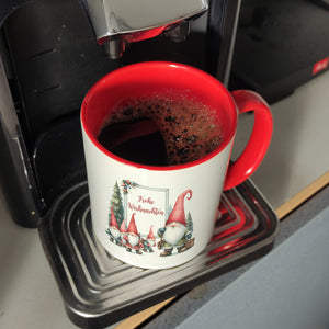 Weihnachts Kobolde Kaffeebecher mit Spruch Frohe Weihnachten
