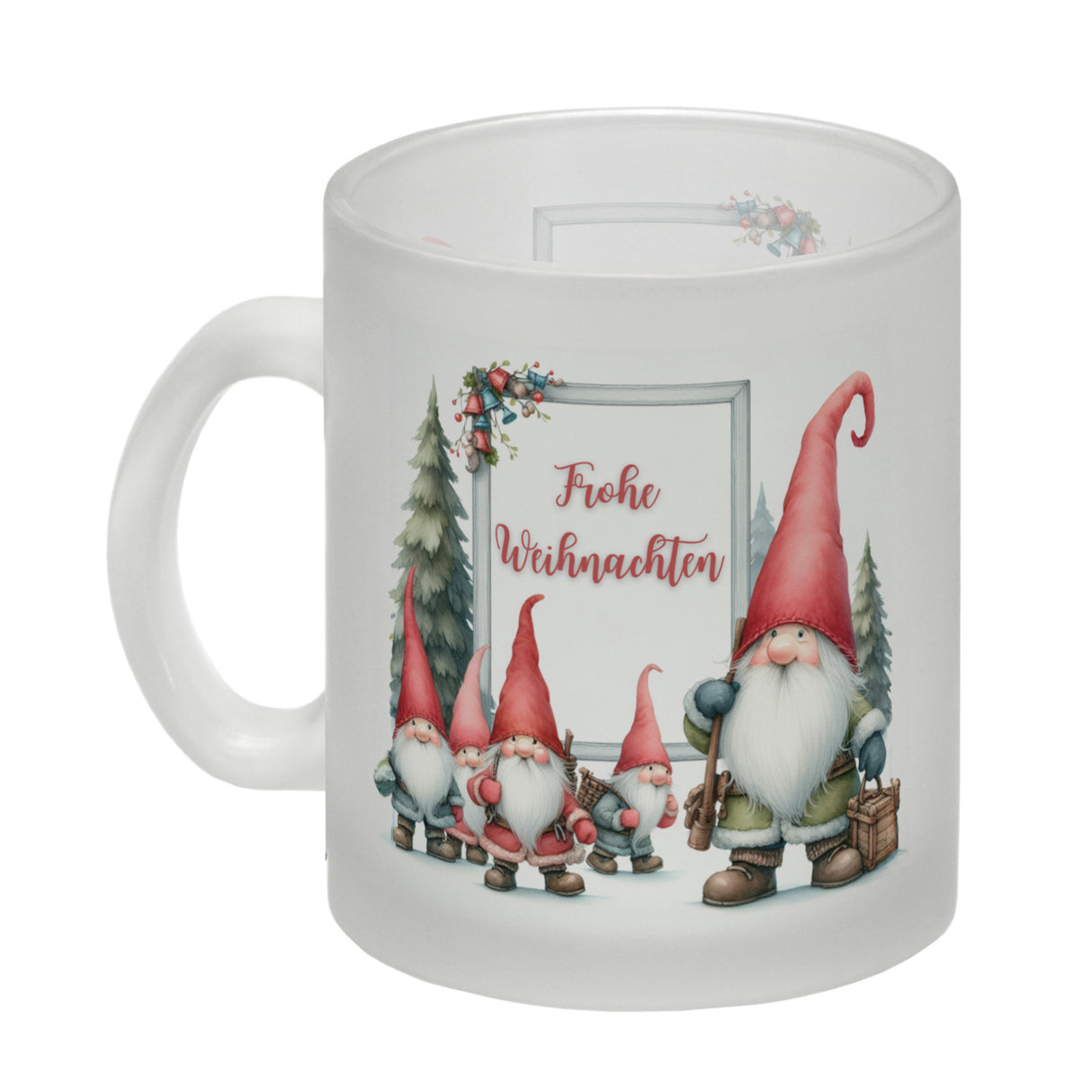Weihnachts Kobolde Kaffeebecher mit Spruch Frohe Weihnachten