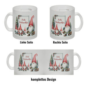 Weihnachts Kobolde Kaffeebecher mit Spruch Frohe Weihnachten