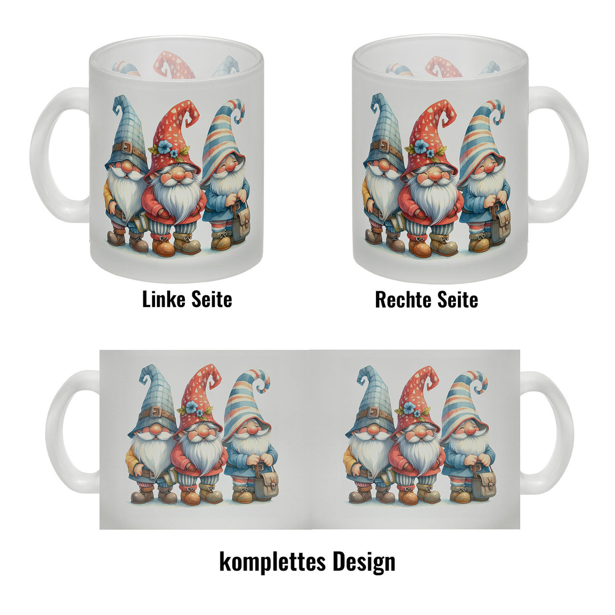 Kobolde mit bunten Mützen Kaffeebecher