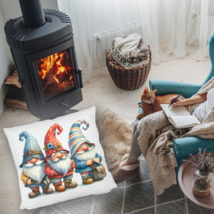 Kobolde mit bunten Mützen Kissen
