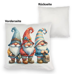 Kobolde mit bunten Mützen Kissen