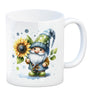 Gartenzwerg mit Sonnenblume Kaffeebecher