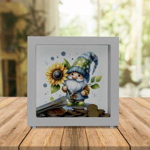 Gartenzwerg mit Sonnenblume Spardose