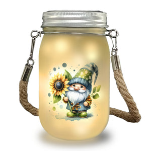 Gartenzwerg mit Sonnenblume Solarlicht