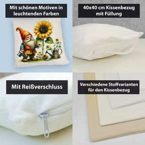 Gartenzwerg mit Gießkanne Kissen