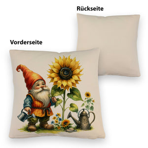 Gartenzwerg mit Gießkanne Kissen