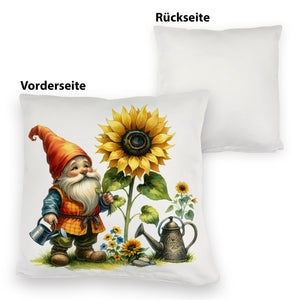 Gartenzwerg mit Gießkanne Kissen