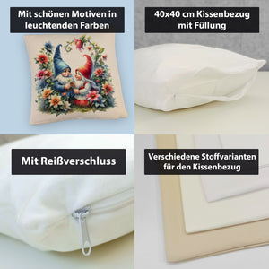 Verliebte Gartenzwerge Kissen