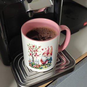 Verliebte Gartenzwerge mit Baum Kaffeebecher