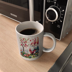 Verliebte Gartenzwerge mit Baum Kaffeebecher