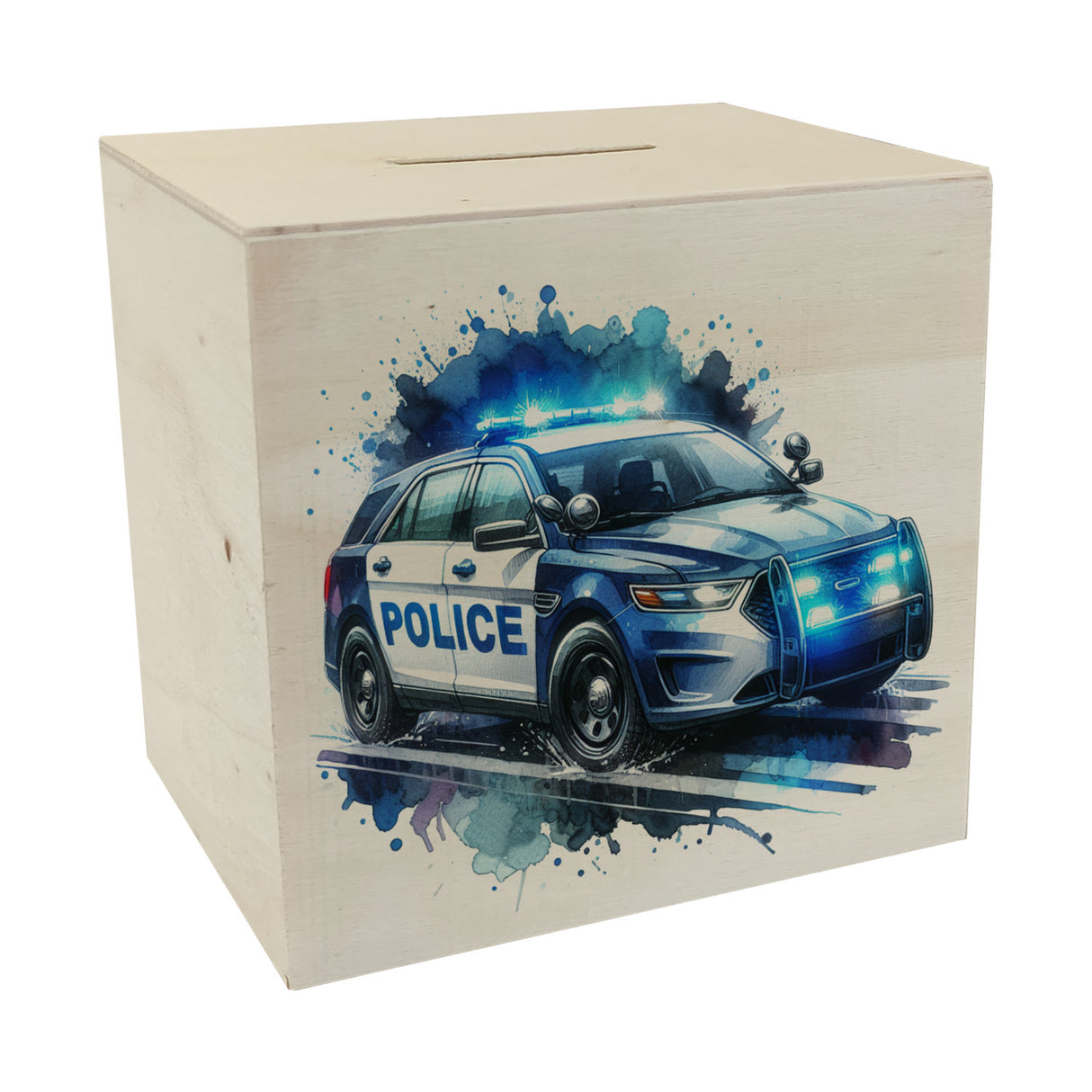 Polizeiauto im Einsatz Spardose