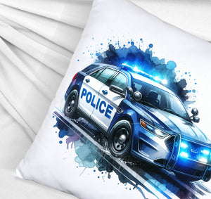Polizeiauto im Einsatz Kissen