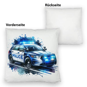 Polizeiauto im Einsatz Kissen