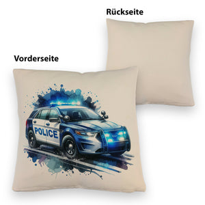 Polizeiauto im Einsatz Kissen
