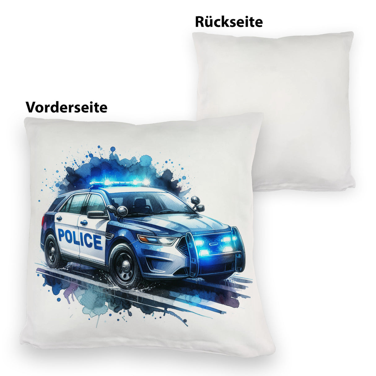 Polizeiauto im Einsatz Kissen