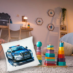 Polizeiauto mit Blaulicht Kissen
