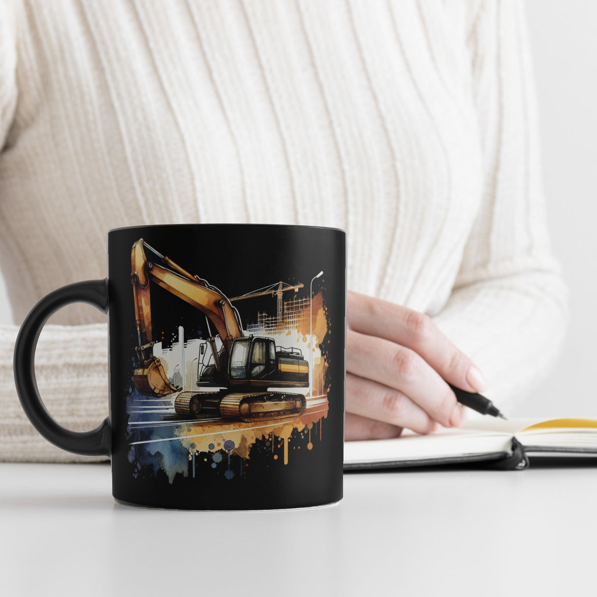 Bagger Tasse in Schwarz