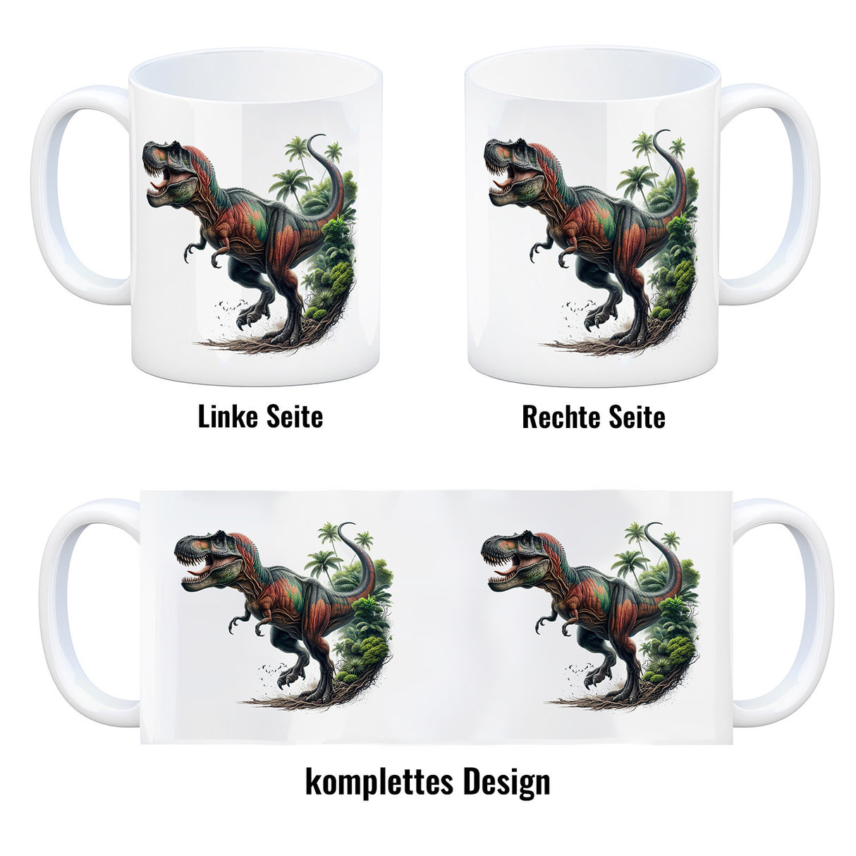 T-Rex Dinosaurier Kaffeebecher