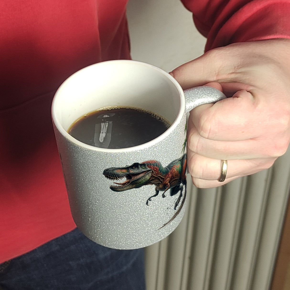 T-Rex Dinosaurier Kaffeebecher