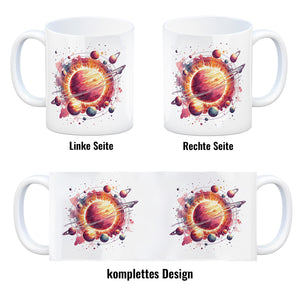 Sonnensystem Planeten Kaffeebecher