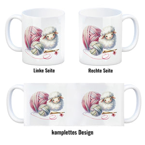Schaf Wollknäuel Kaffeebecher