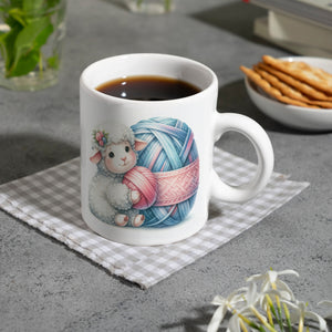 Schaf mit Wollknäuel Kaffeebecher