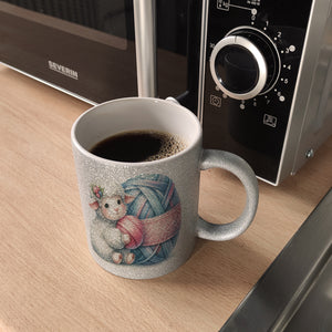 Schaf mit Wollknäuel Kaffeebecher