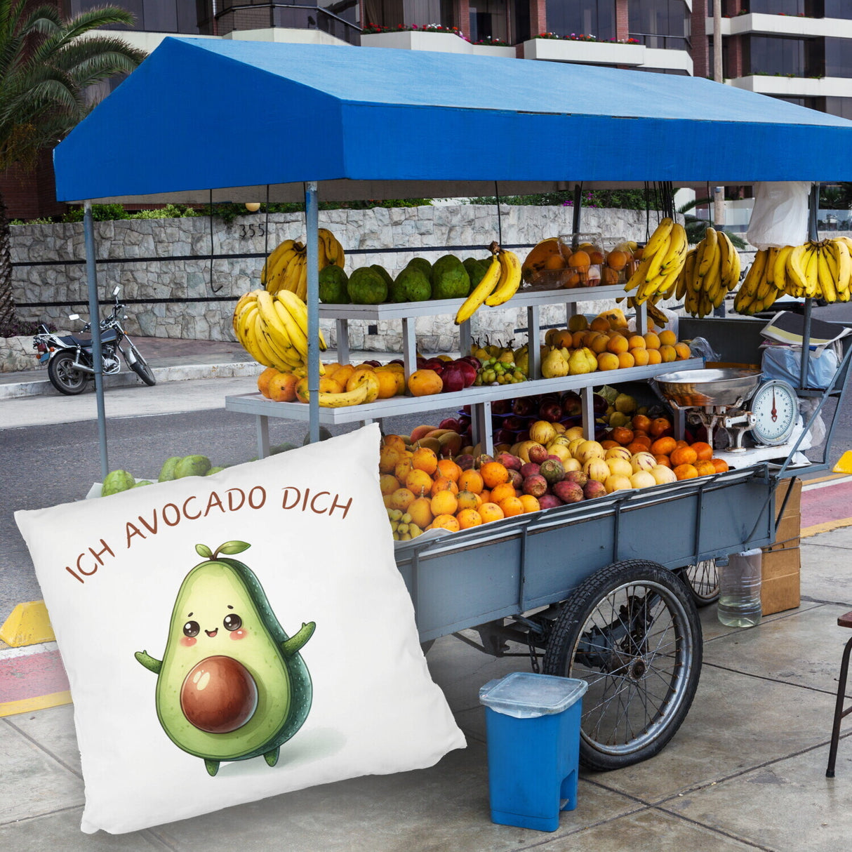 Avocado Kissen mit Spruch Ich Avocado dich