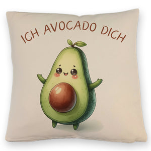 Avocado Kissen mit Spruch Ich Avocado dich