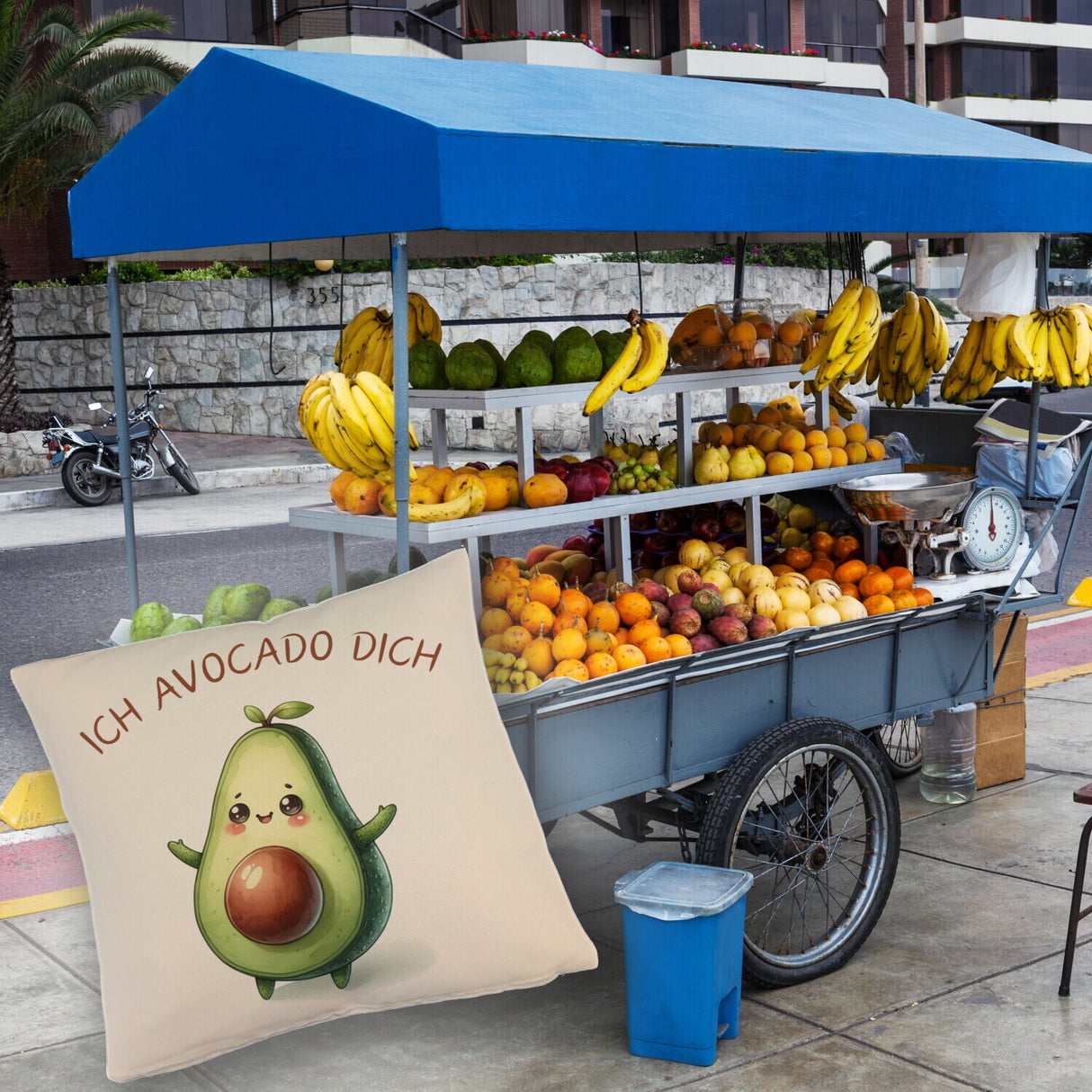 Avocado Kissen mit Spruch Ich Avocado dich