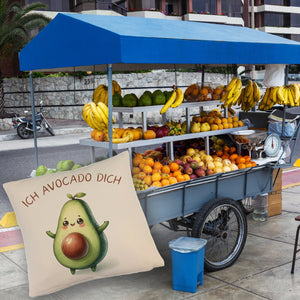 Avocado Kissen mit Spruch Ich Avocado dich