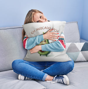 Avocado Kissen mit Spruch Ich Avocado dich