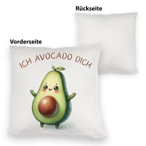 Avocado Kissen mit Spruch Ich Avocado dich