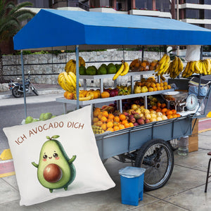 Avocado Kissen mit Spruch Ich Avocado dich