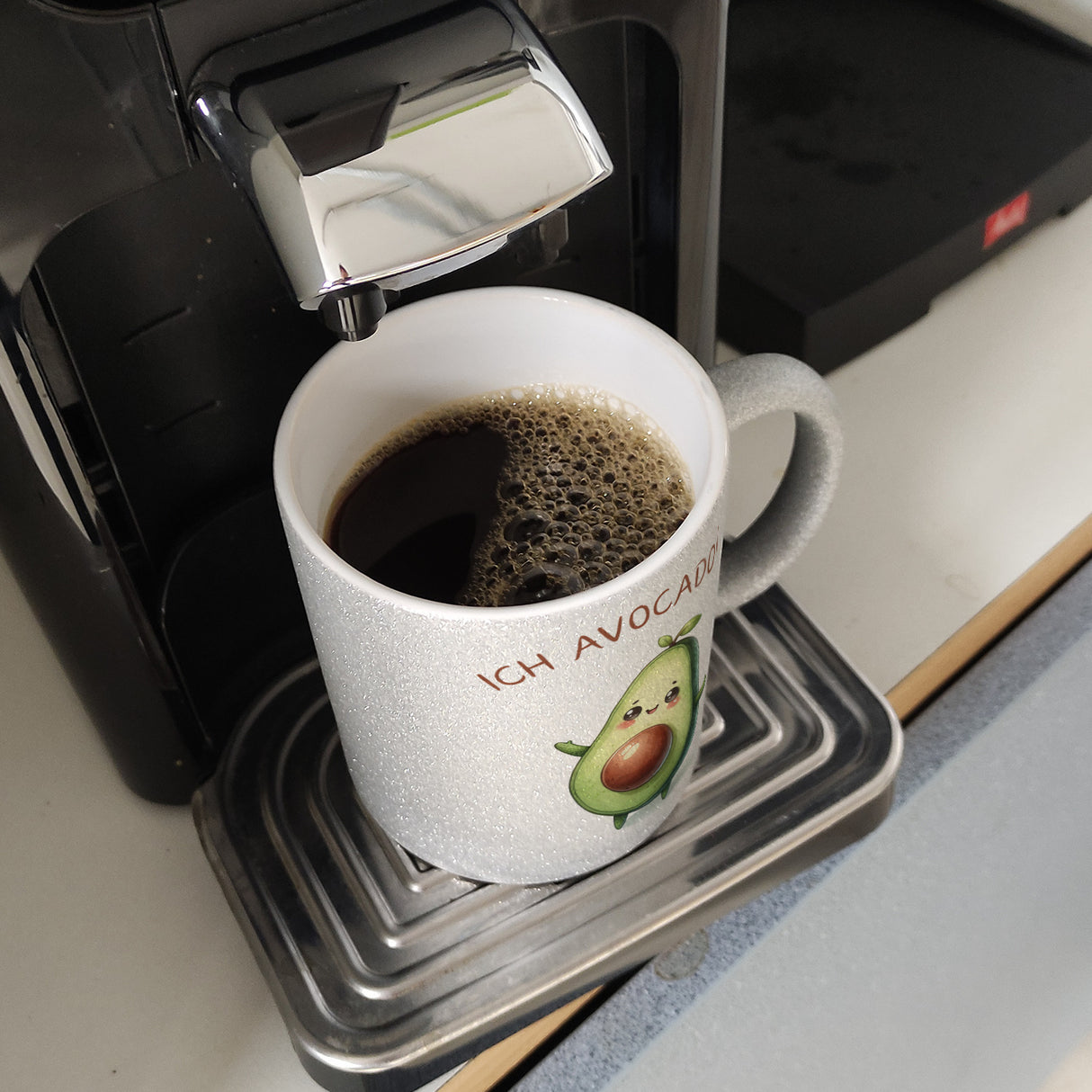 Avocado Kaffeebecher mit Spruch Ich Avocado dich