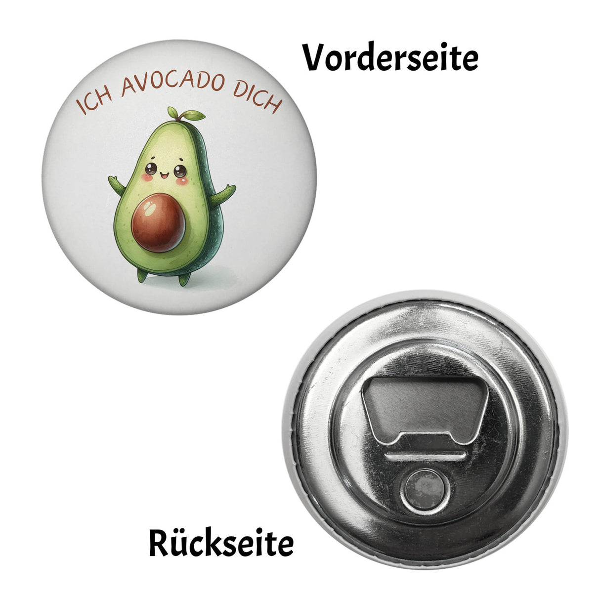 Avocado Magnet rund mit Spruch Ich Avocado dich