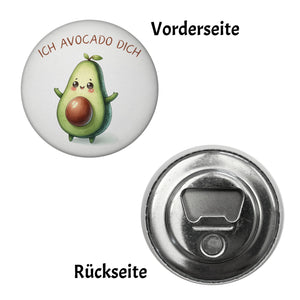 Avocado Magnet rund mit Spruch Ich Avocado dich