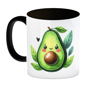 Lächelnde Avocado Kaffeebecher