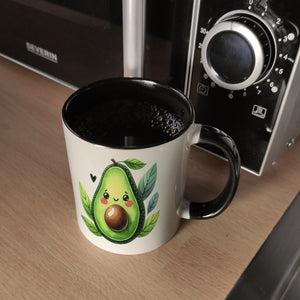 Lächelnde Avocado Kaffeebecher