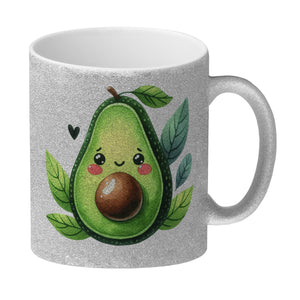 Lächelnde Avocado Kaffeebecher
