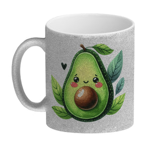 Lächelnde Avocado Kaffeebecher