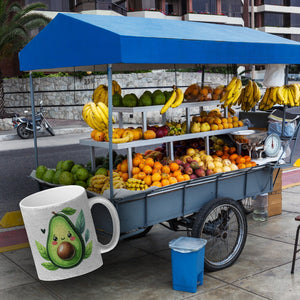Lächelnde Avocado Kaffeebecher