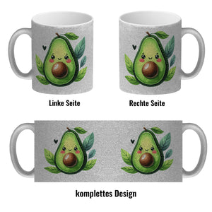 Lächelnde Avocado Kaffeebecher