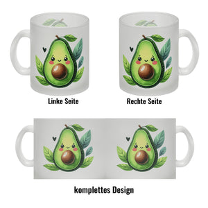 Lächelnde Avocado Kaffeebecher