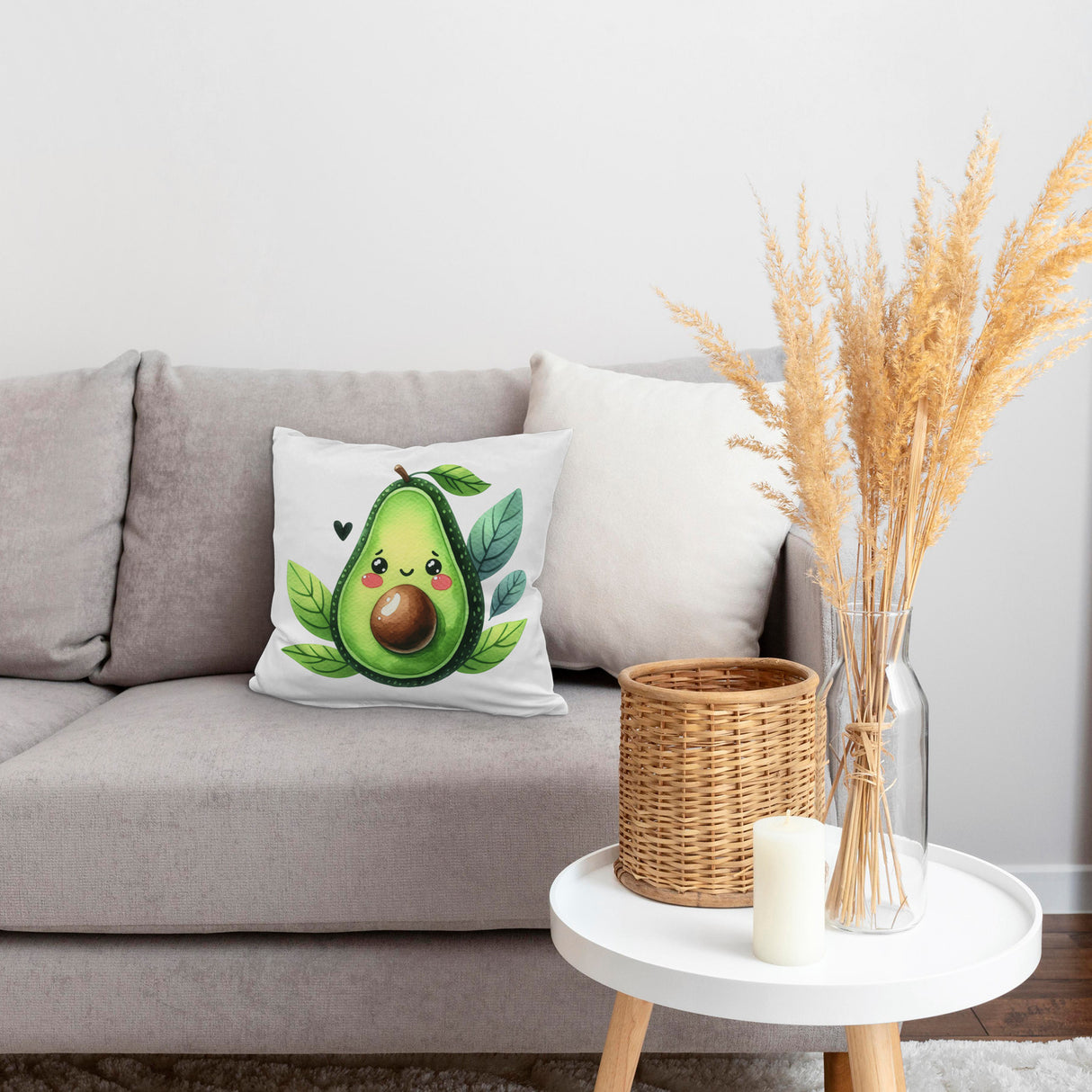Lächelnde Avocado Kissen