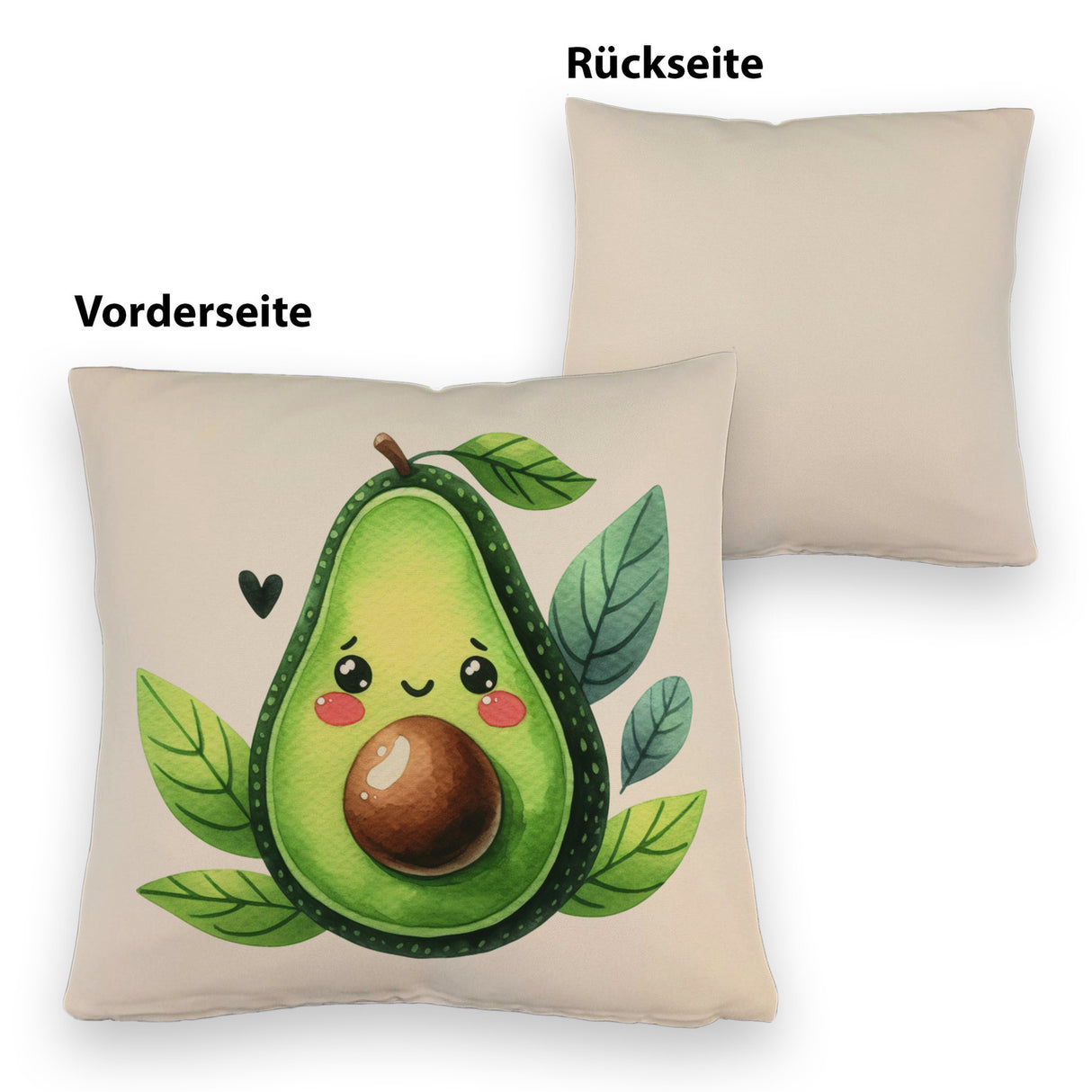 Lächelnde Avocado Kissen