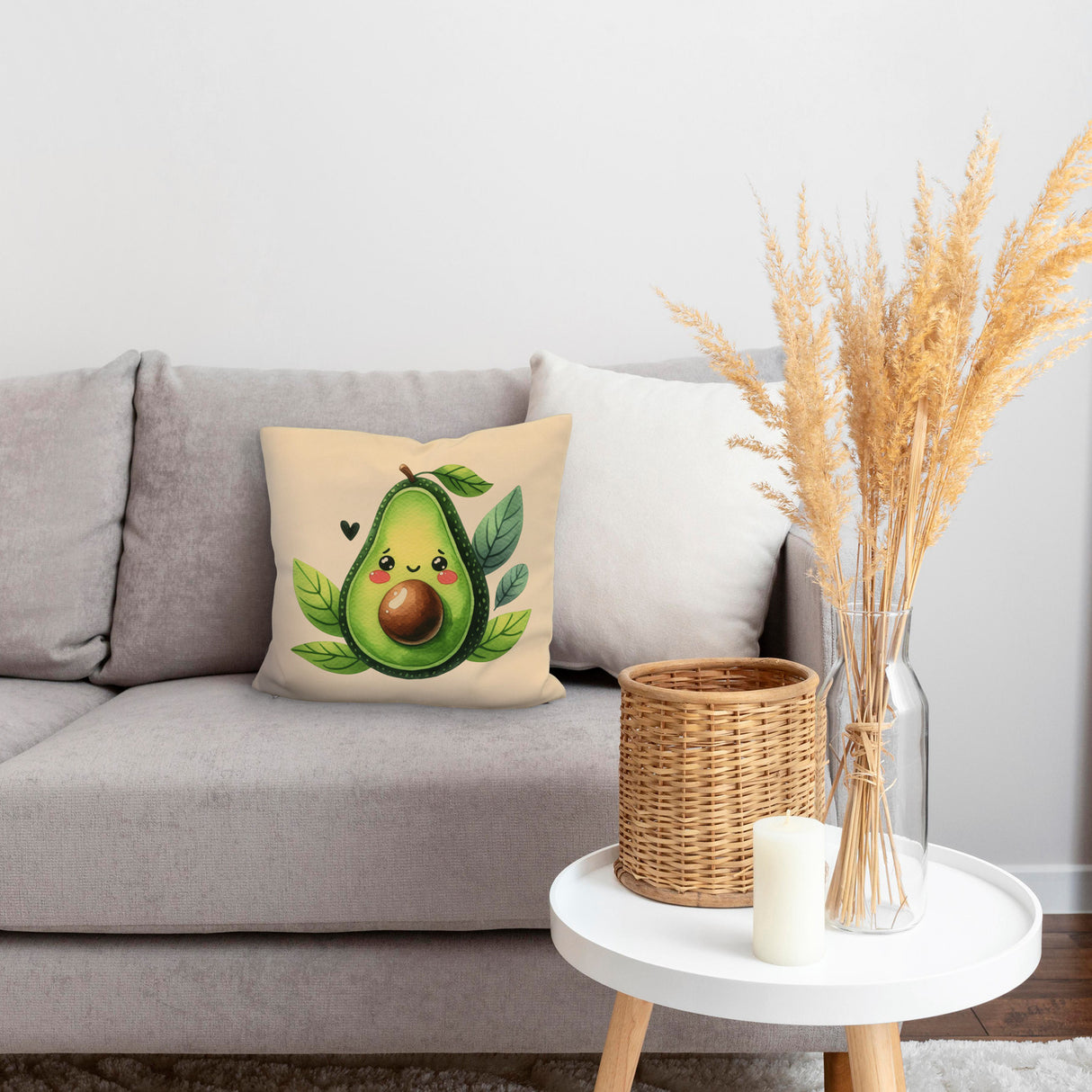 Lächelnde Avocado Kissen